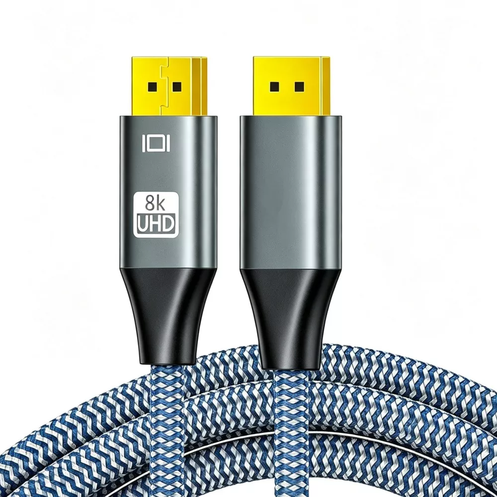 Kabel ze stopu aluminium DP2.1 męski na męski DP