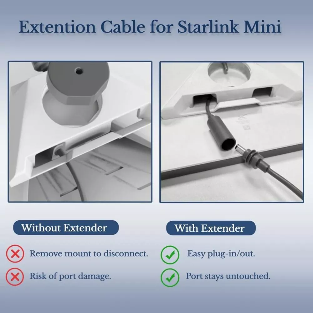 Starlink DC Male to Female Power Cable