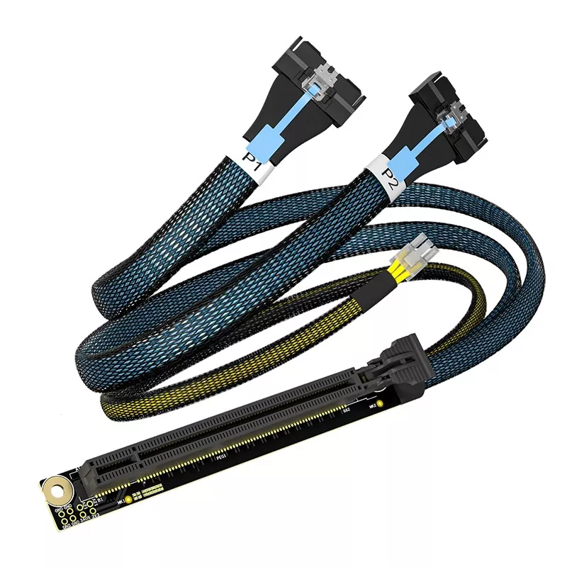 Kabel PCIe X16 do 2MCIO 8X